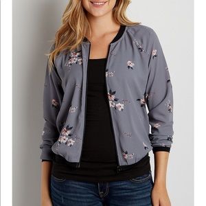 Chiffon Floral Bomber
